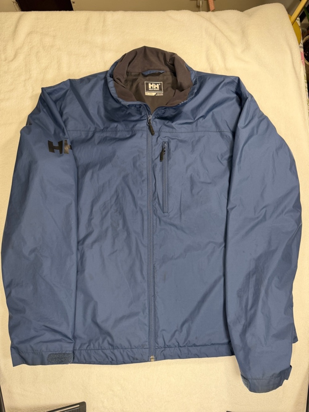 Helly Hansen Men’s Blue Windbreaker Jacket 2XL Lightweight Full Zip Outdoor